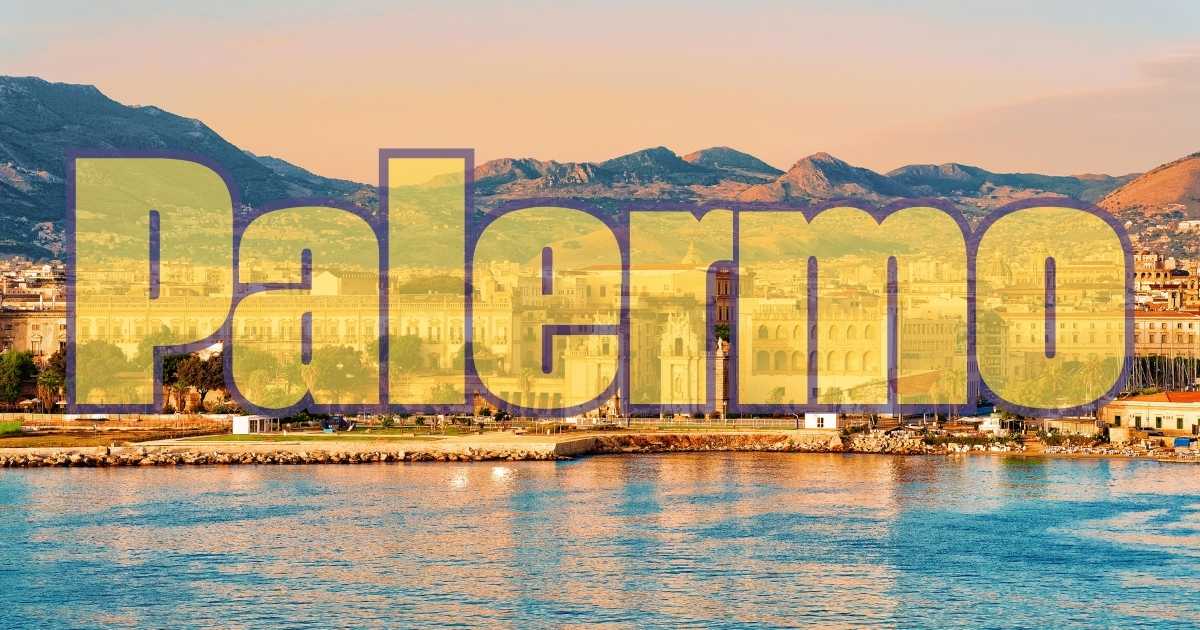 Vista panoramica di una delle mete segrete vicino a Palermo, con colline e cielo blu.